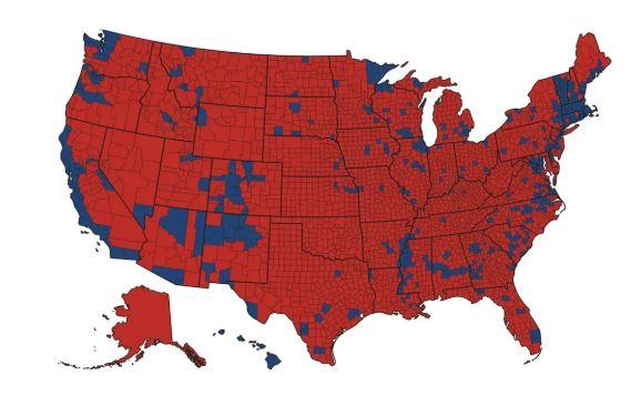 Counties for Trump in 2024